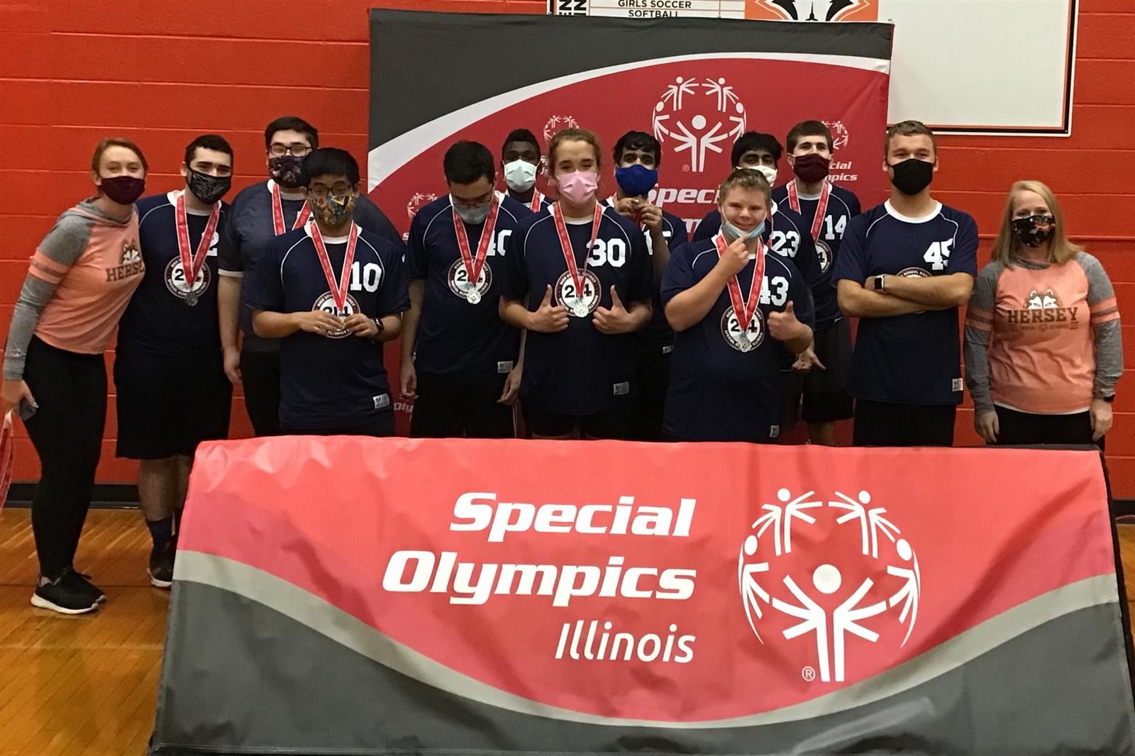  The District 214 Special Olympics team